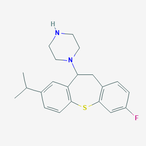 3-Fluoro-8-isopropyl-10-piperazino-10,11-dihydrodibenzo(b,f)thiepin