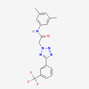 molecular formula C18H16F3N5O B3746921 N-(3,5-DIMETHYLPHENYL)-2-{5-[3-(TRIFLUOROMETHYL)PHENYL]-2H-1,2,3,4-TETRAZOL-2-YL}ACETAMIDE 