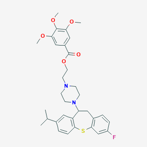 2-[4-(3-Fluoro-8-isopropyl-10,11-dihydrodibenzo[b,f]thiepin-10-yl)-1-piperazinyl]ethyl 3,4,5-trimethoxybenzoate