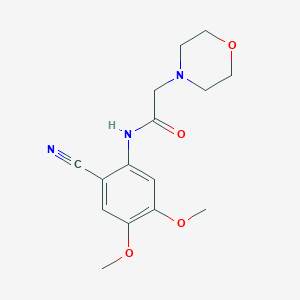 molecular formula C15H19N3O4 B3746943 N-(2-cyano-4,5-dimethoxyphenyl)-2-(morpholin-4-yl)acetamide 