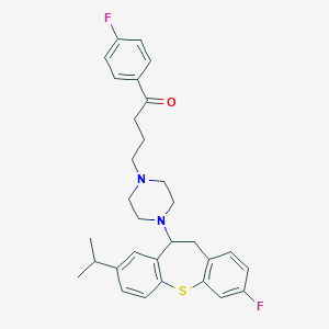 1-(4-Fluorophenyl)-4-[4-(9-fluoro-3-propan-2-yl-5,6-dihydrobenzo[b][1]benzothiepin-5-yl)piperazin-1-yl]butan-1-one