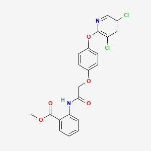 molecular formula C21H16Cl2N2O5 B3746986 METHYL 2-[(2-{4-[(3,5-DICHLORO-2-PYRIDYL)OXY]PHENOXY}ACETYL)AMINO]BENZOATE 
