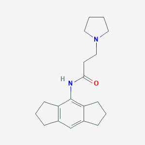 molecular formula C19H26N2O B374701 N-(1,2,3,5,6,7-hexahydro-s-indacen-4-yl)-3-(1-pyrrolidinyl)propanamide 