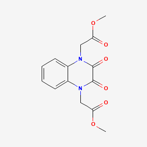 molecular formula C14H14N2O6 B3747140 METHYL 2-[4-(2-METHOXY-2-OXOETHYL)-2,3-DIOXO-1,2,3,4-TETRAHYDROQUINOXALIN-1-YL]ACETATE 