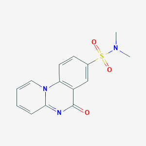 molecular formula C14H13N3O3S B3747142 N~8~,N~8~-DIMETHYL-6-OXO-6H-PYRIDO[1,2-A]QUINAZOLINE-8-SULFONAMIDE 