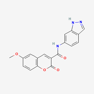molecular formula C18H13N3O4 B3747168 N-(1H-indazol-6-yl)-6-methoxy-2-oxo-2H-chromene-3-carboxamide 