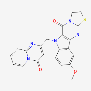 molecular formula C22H17N5O3S B3747187 4-methoxy-8-[(4-oxopyrido[1,2-a]pyrimidin-2-yl)methyl]-14-thia-8,11,16-triazatetracyclo[7.7.0.02,7.011,15]hexadeca-1(9),2(7),3,5,15-pentaen-10-one 