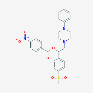1-[4-(Methylsulfonyl)phenyl]-2-(4-phenyl-1-piperazinyl)ethyl 4-nitrobenzoate
