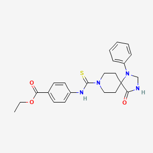 molecular formula C23H26N4O3S B3747239 ethyl 4-{[(4-oxo-1-phenyl-1,3,8-triazaspiro[4.5]dec-8-yl)carbothioyl]amino}benzoate 