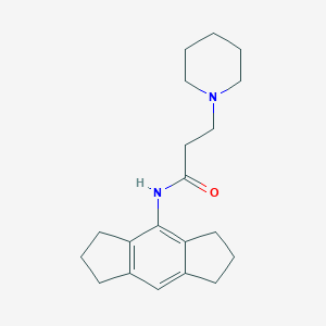 molecular formula C20H28N2O B374725 N-(1,2,3,5,6,7-hexahydro-s-indacen-4-yl)-3-(1-piperidinyl)propanamide 