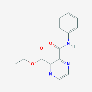 molecular formula C14H13N3O3 B3747279 Ethyl 3-(phenylcarbamoyl)pyrazine-2-carboxylate 