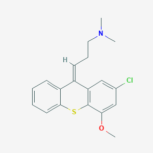 molecular formula C19H20ClNOS B374746 N-[3-(2-chloro-4-methoxy-9H-thioxanthen-9-ylidene)propyl]-N,N-dimethylamine 