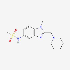 molecular formula C15H22N4O2S B3747479 N-[1-methyl-2-(piperidinomethyl)-1H-1,3-benzimidazol-5-yl]methanesulfonamide 