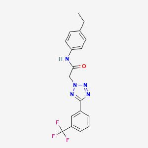 molecular formula C18H16F3N5O B3747490 N-(4-ETHYLPHENYL)-2-{5-[3-(TRIFLUOROMETHYL)PHENYL]-2H-1,2,3,4-TETRAZOL-2-YL}ACETAMIDE 