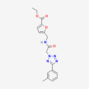 molecular formula C18H19N5O4 B3747508 ETHYL 5-({2-[5-(3-METHYLPHENYL)-2H-1,2,3,4-TETRAZOL-2-YL]ACETAMIDO}METHYL)FURAN-2-CARBOXYLATE 