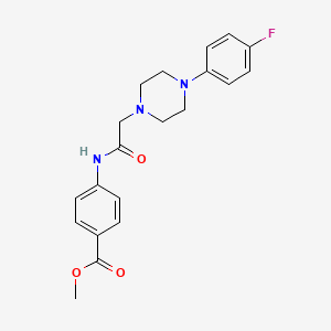 molecular formula C20H22FN3O3 B3747516 METHYL 4-{2-[4-(4-FLUOROPHENYL)PIPERAZIN-1-YL]ACETAMIDO}BENZOATE 