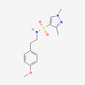 molecular formula C14H19N3O3S B3747526 N-[2-(4-METHOXYPHENYL)ETHYL]-13-DIMETHYL-1H-PYRAZOLE-4-SULFONAMIDE 