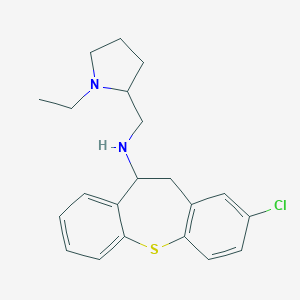 3-chloro-N-[(1-ethylpyrrolidin-2-yl)methyl]-5,6-dihydrobenzo[b][1]benzothiepin-6-amine