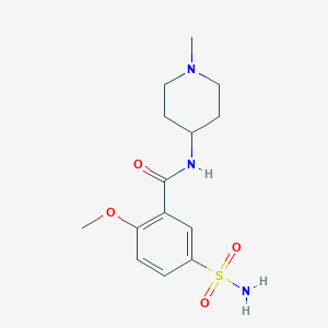 5-(aminosulfonyl)-2-methoxy-N-(1-methyl-4-piperidinyl)benzamide