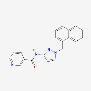 molecular formula C20H16N4O B3747660 N-{1-[(NAPHTHALEN-1-YL)METHYL]-1H-PYRAZOL-3-YL}PYRIDINE-3-CARBOXAMIDE 