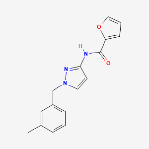 molecular formula C16H15N3O2 B3747677 N-{1-[(3-METHYLPHENYL)METHYL]-1H-PYRAZOL-3-YL}FURAN-2-CARBOXAMIDE 