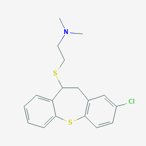 molecular formula C18H20ClNS2 B374771 2-[(3-chloro-5,6-dihydrobenzo[b][1]benzothiepin-6-yl)sulfanyl]-N,N-dimethylethanamine 
