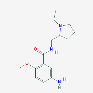molecular formula C15H23N3O2 B374773 5-amino-N-[(1-ethylpyrrolidin-2-yl)methyl]-2-methoxybenzamide 