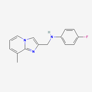 molecular formula C15H14FN3 B3747754 N-(4-FLUOROPHENYL)-N-[(8-METHYLIMIDAZO[1,2-A]PYRIDIN-2-YL)METHYL]AMINE 