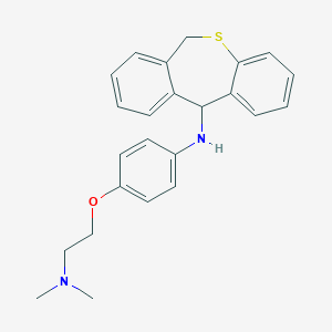 molecular formula C24H26N2OS B374781 N-{4-[2-(dimethylamino)ethoxy]phenyl}-6,11-dihydrodibenzo[b,e]thiepin-11-amine 
