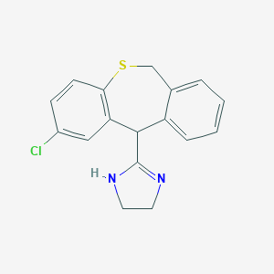 molecular formula C17H15ClN2S B374783 2-(2-chloro-6,11-dihydrobenzo[c][1]benzothiepin-11-yl)-4,5-dihydro-1H-imidazole 