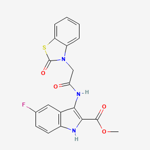 molecular formula C19H14FN3O4S B3747857 METHYL 5-FLUORO-3-({2-[2-OXO-1,3-BENZOTHIAZOL-3(2H)-YL]ACETYL}AMINO)-1H-INDOLE-2-CARBOXYLATE 