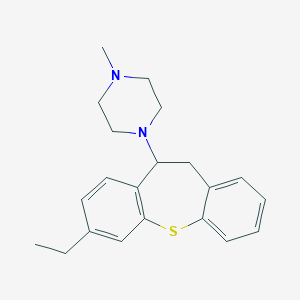 molecular formula C21H26N2S B374787 1-(2-Ethyl-5,6-dihydrobenzo[b][1]benzothiepin-5-yl)-4-methylpiperazine 