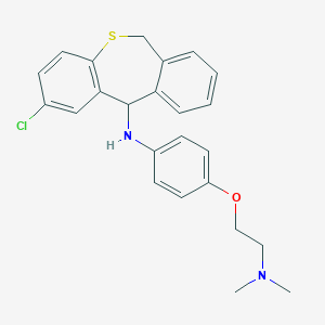molecular formula C24H25ClN2OS B374788 N-(2-chloro-6,11-dihydrodibenzo[b,e]thiepin-11-yl)-N-{4-[2-(dimethylamino)ethoxy]phenyl}amine 