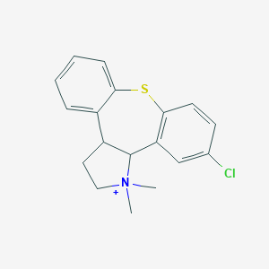 molecular formula C18H19ClNS+ B374792 11-chloro-1,1-dimethyl-2,3,3a,12b-tetrahydro-1H-dibenzo[2,3:6,7]thiepino[4,5-b]pyrrol-1-ium 