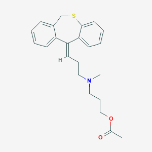 molecular formula C23H27NO2S B374794 3-[[(3Z)-3-(6H-benzo[c][1]benzothiepin-11-ylidene)propyl]-methylamino]propyl acetate 