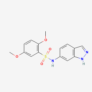 molecular formula C15H15N3O4S B3747942 N-(1H-indazol-6-yl)-2,5-dimethoxybenzenesulfonamide 