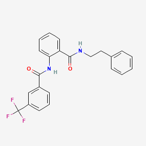 molecular formula C23H19F3N2O2 B3748024 N-(2-phenylethyl)-2-({[3-(trifluoromethyl)phenyl]carbonyl}amino)benzamide 