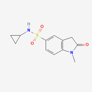 molecular formula C12H14N2O3S B3748047 N~5~-CYCLOPROPYL-1-METHYL-2-OXO-5-INDOLINESULFONAMIDE 