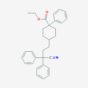 Ethyl 4-(3-cyano-3,3-diphenylpropyl)-1-phenylcyclohexanecarboxylate