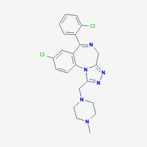 8-chloro-6-(2-chlorophenyl)-1-[(4-methyl-1-piperazinyl)methyl]-4H-[1,2,4]triazolo[4,3-a][1,4]benzodiazepine
