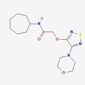 molecular formula C15H24N4O3S B3748094 N-CYCLOHEPTYL-2-{[4-(4-MORPHOLINYL)-1,2,5-THIADIAZOL-3-YL]OXY}ACETAMIDE 
