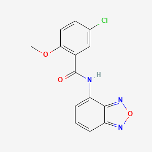 molecular formula C14H10ClN3O3 B3748126 N-(2,1,3-benzoxadiazol-4-yl)-5-chloro-2-methoxybenzamide 