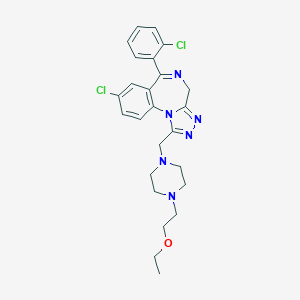 8-chloro-6-(2-chlorophenyl)-1-{[4-(2-ethoxyethyl)-1-piperazinyl]methyl}-4H-[1,2,4]triazolo[4,3-a][1,4]benzodiazepine