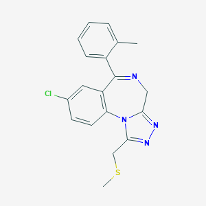 [8-chloro-6-(2-methylphenyl)-4H-[1,2,4]triazolo[4,3-a][1,4]benzodiazepin-1-yl]methyl methyl sulfide