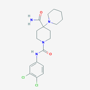 molecular formula C18H24Cl2N4O2 B3748218 N1'-(3,4-DICHLOROPHENYL)-[1,4'-BIPIPERIDINE]-1',4'-DICARBOXAMIDE 