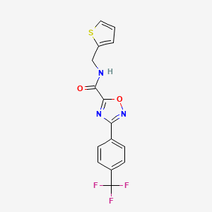molecular formula C15H10F3N3O2S B3748240 N-[(THIOPHEN-2-YL)METHYL]-3-[4-(TRIFLUOROMETHYL)PHENYL]-1,2,4-OXADIAZOLE-5-CARBOXAMIDE 