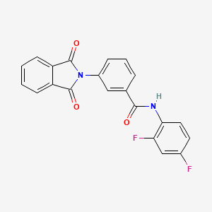 molecular formula C21H12F2N2O3 B3748374 N-(2,4-DIFLUOROPHENYL)-3-(1,3-DIOXO-2,3-DIHYDRO-1H-ISOINDOL-2-YL)BENZAMIDE 