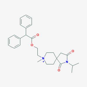molecular formula C28H35N2O4+ B374849 2-(8-Methyl-1,3-dioxo-2-propan-2-yl-2-aza-8-azoniaspiro[4.5]decan-8-yl)ethyl 2,2-diphenylacetate 