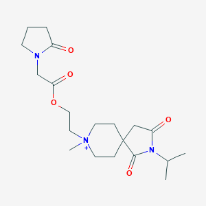 molecular formula C20H32N3O5+ B374850 2-Isopropyl-8-methyl-1,3-dioxo-8-(2-{[(2-oxo-1-pyrrolidinyl)acetyl]oxy}ethyl)-2-aza-8-azoniaspiro[4.5]decane 