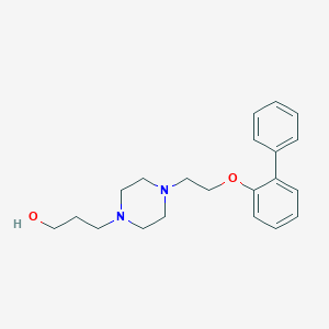 molecular formula C21H28N2O2 B374852 3-[4-[2-(2-Phenylphenoxy)ethyl]piperazin-1-yl]propan-1-ol 